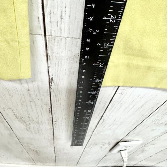 Zara Pants Women Size 2 Pale Matte Yellow Tapered Straight Pants Zip Fly Pockets - Picture 3 of 6